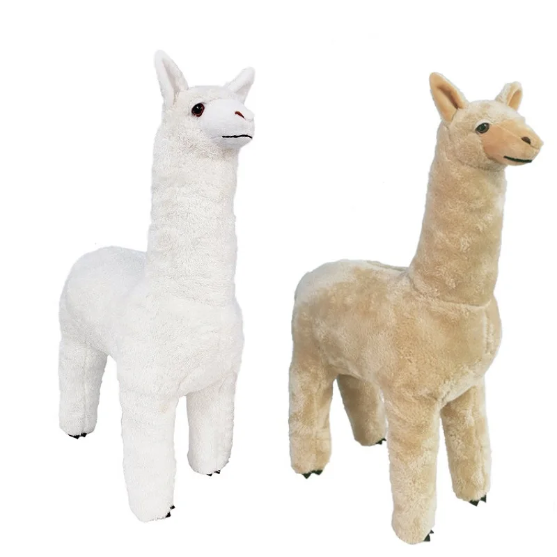 

40cm Simulation Cartoon Alpaca Plush Doll Toy Fabric Sheep Soft Stuffed Animal Plush Llama Yamma Birthday Gift For Baby Children