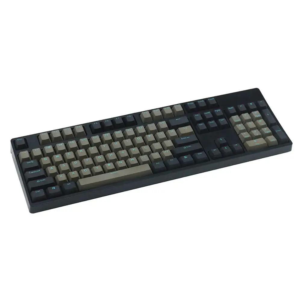 Колпачки для клавиш JKDK Dolch sky Double shot PBT Черные Серые смешанные синие слова 87 104 108