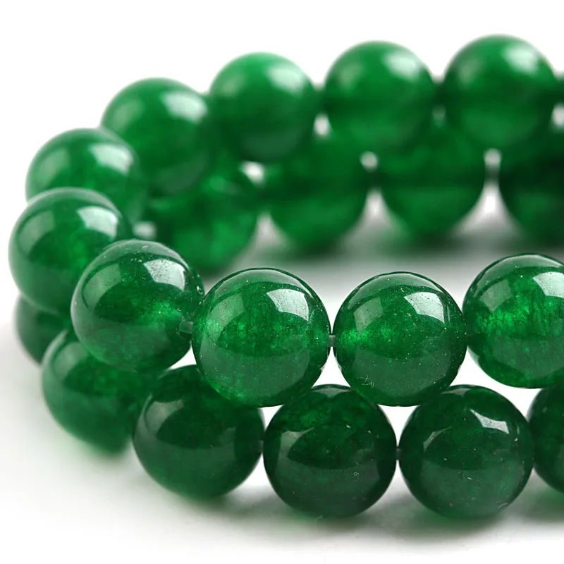 Natural Stone Beads 4/6/8/10mm Chalcedony Jade Round Spacer Beads For