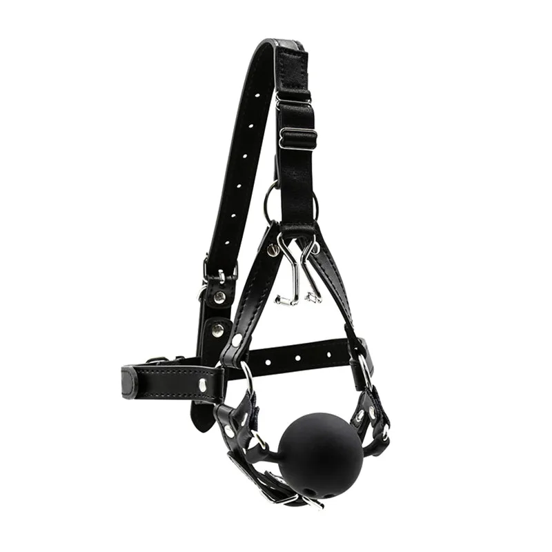 Bdsm Fetish Bite Ball Silicone Mouth Gag Slave Trainer Oral Sex Toys