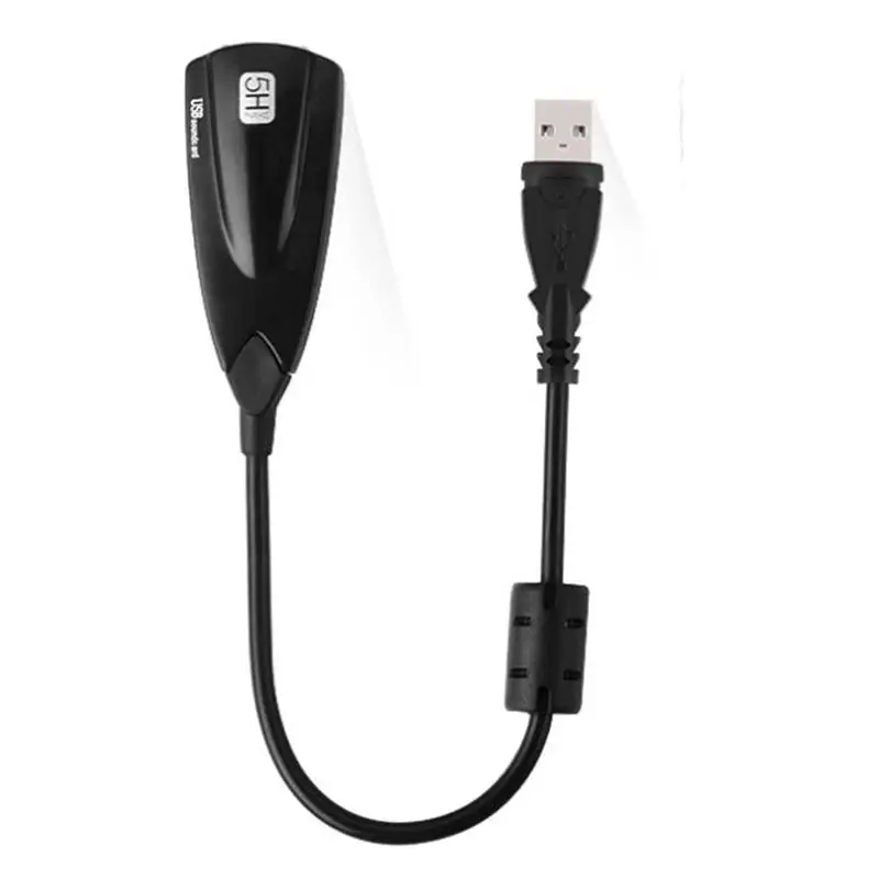 External USB Sound Card 7.1 Adapter 5HV2 USB to 3D Audio Headset For Laptop Sound PC 3.5mm Jack Antimagnetic Microphone B8P5