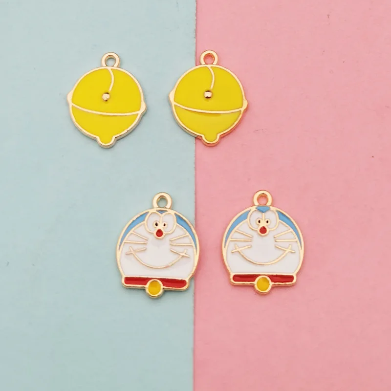 10 шт./лот модные подвески подарок эмалированные Подвески Jingle Cat сплав подвеска