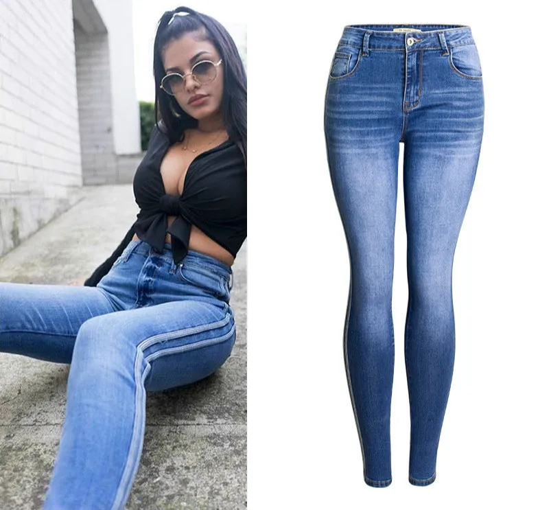 strip jeans for women
