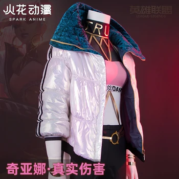 

New LOL Qiyana Real Damage Band Original Version Uniform Cosplay Costume Free Shipping
