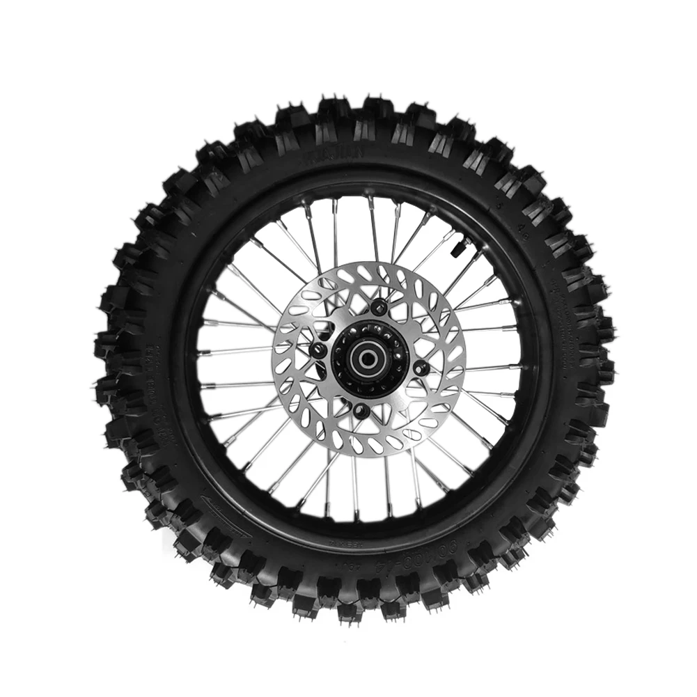 ZXTDR 70/100-19 Front Wheel Tire Rim Inner Tube with 15mm Bearing Assembly for Pit Pro Trail Dirt Bike 