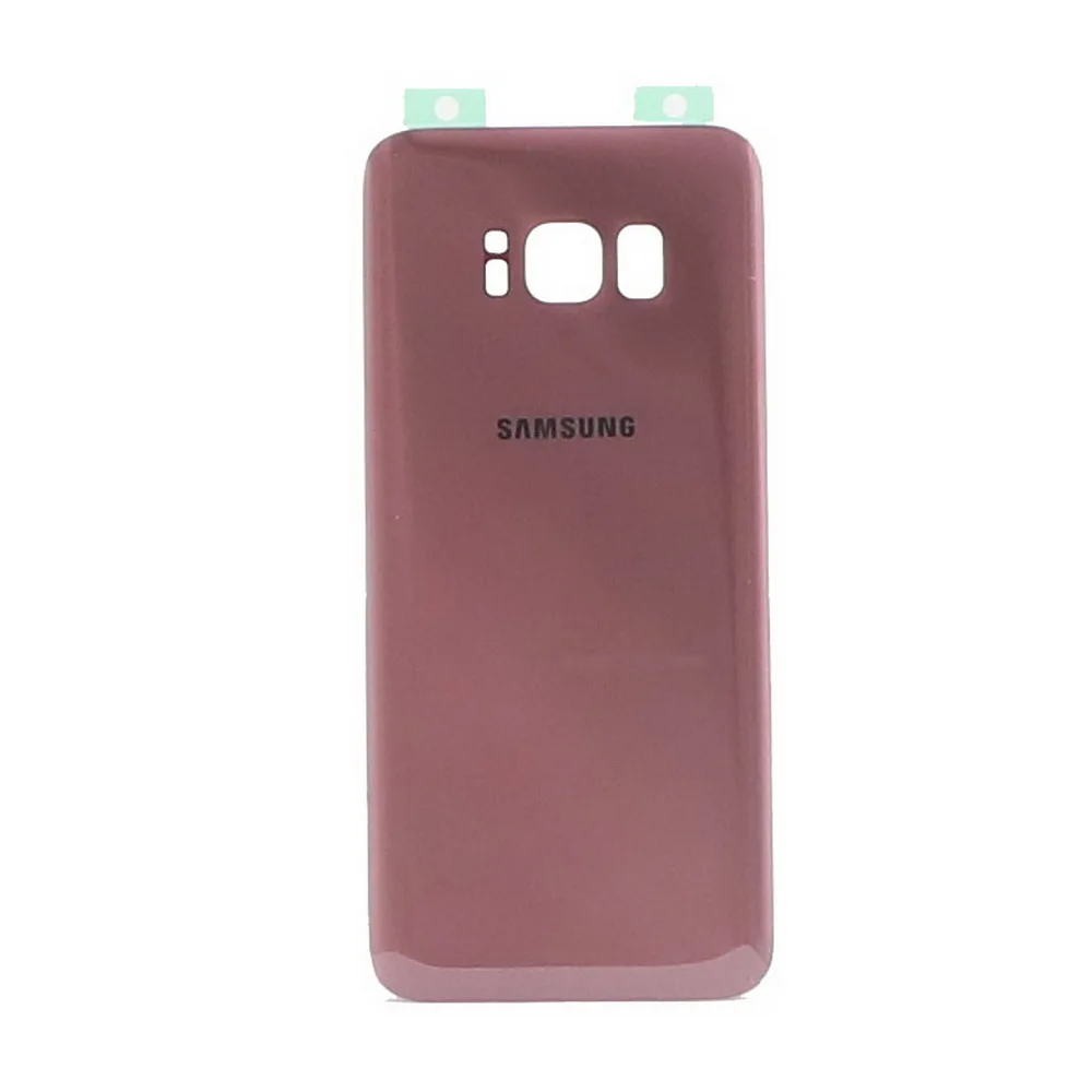 Для samsung задняя Батарея Крышка для samsung Galaxy S8 G950 SM-G950F G950FD S8Plus SM-G955F G955FD сзади Стекло чехол для замены - Цвет: S8 Plus Pink