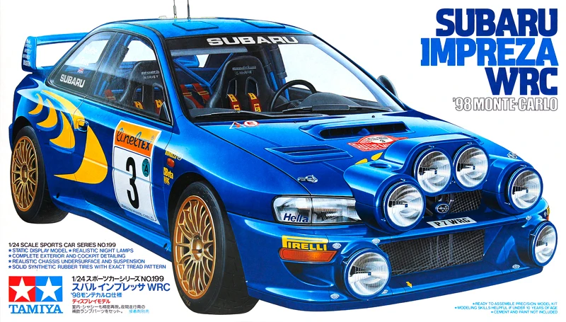 Сборная модель автомобиля Impreza WRC 98 в масштабе 1/24 сделай сам Tamiya 24199 | Игрушки и