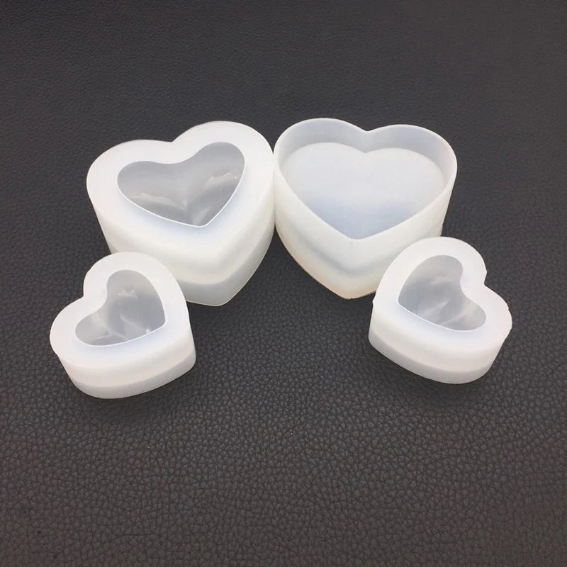 1 / 3Pcs Heart Shape Silicone Mold