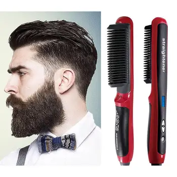 

XY Fancy Hair Straightening Shaping Comb Multifunctional ABS Heating Sheet Quick Hair Styler Electric Beard Straightener Comb