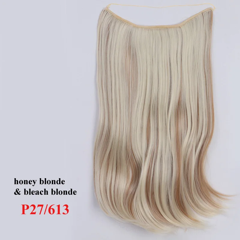 WEXS001-P27-613 AISI BEAUTY, синтетические волосы для наращивания без зажимов, длинные прямые волосы для наращивания, невидимые накладные волосы - Цвет: WEXS001-P27-613