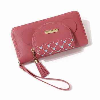 

Women Tassel Wallet Faux Leather Zipper Buckle Wallets Lady Purse Clutch PU