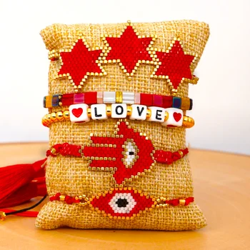 

Go2boho Evil Eye Bracelet Tila Beads Jewelry Unique Pulseras Mujer Moda 2020 Hot MIYUKI Bracelets For Women Handmade Beadsloom