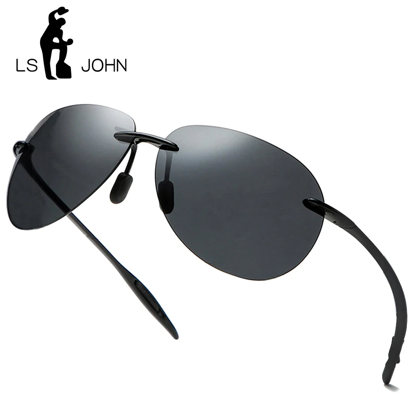 

LS JOHN 2021 Ultralight TR90 Rimless Sunglasses Men High Quality Frameless Sun Glasses For Women Oculos Feminino