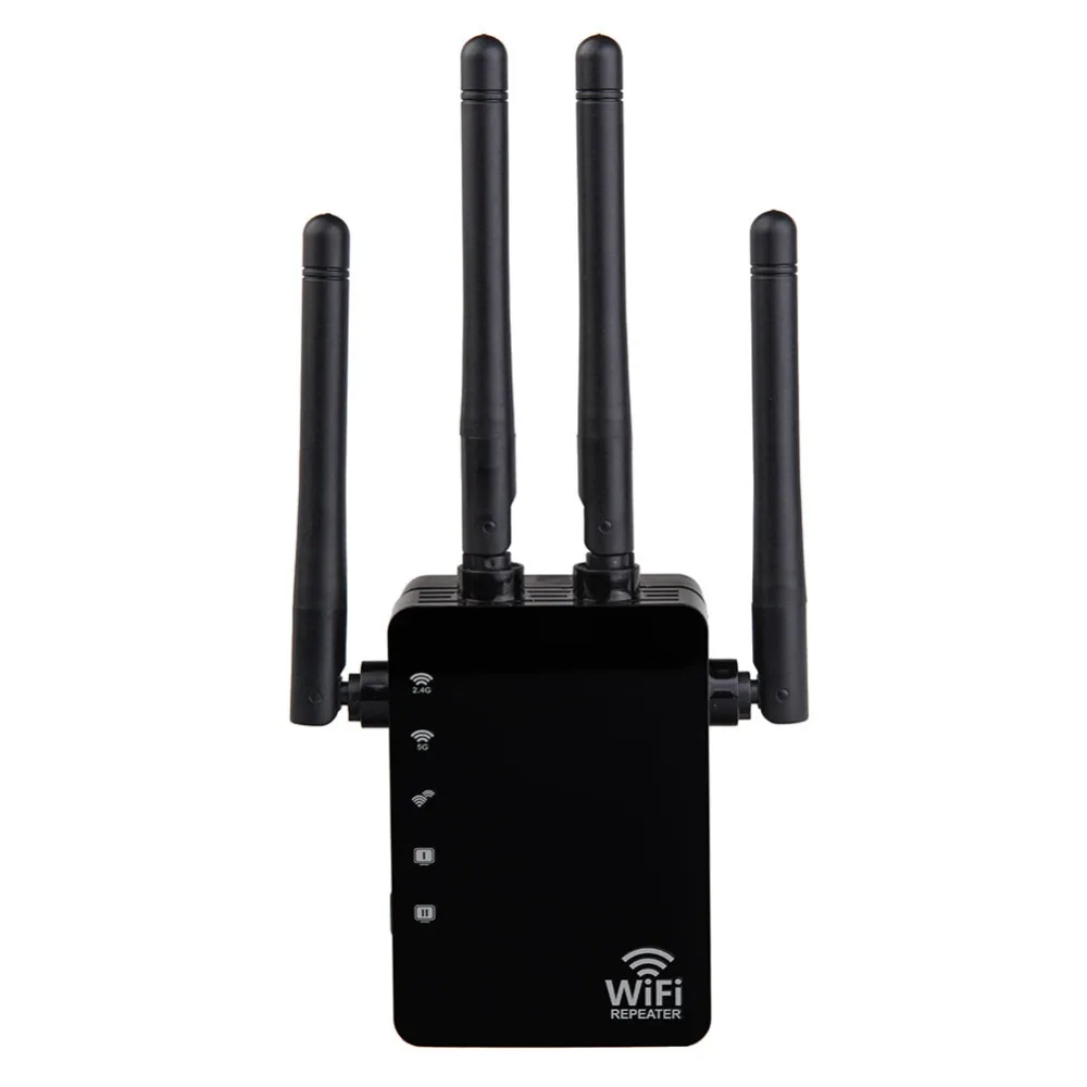 Беспроводной Wi-Fi ретранслятор маршрутизатор 1200 Мбит/с двухдиапазонный 2,4/5G 4 антенны Wi-Fi диапазон расширитель Wi-Fi роутеры Домашняя сеть товары для дома