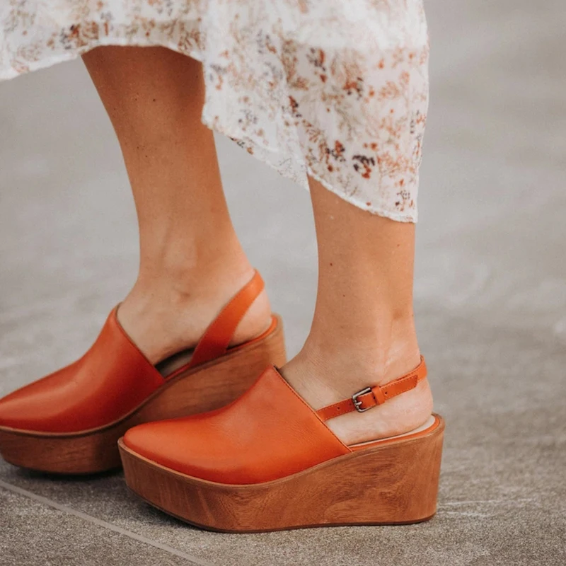 

New Women Run Walking Shoes Spring Summer PU Leather Ladies High Heels Sexy Pumps Buckle Strap Footwear Outdoor Beach Sandals