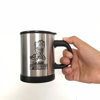 

400ml Self Stirring Mug Automatic Electric Lazy Coffee Cups Star Wars Cartoon Groot Milk Mixing Mug Drinkware