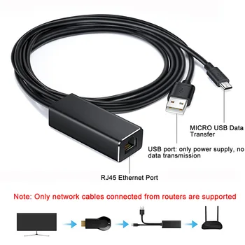 

Aluminium Alloy Gaming Micro USB To RJ45 Mini Network Card High Speed Stable Ethernet Adapter Portable Plug And Play For Fire TV