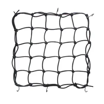 

Multipurpose Motorcycle Cargo Net Stretchable Reflective Mesh with Plastic Hooks and Metal Carabiners for Trailer Motor