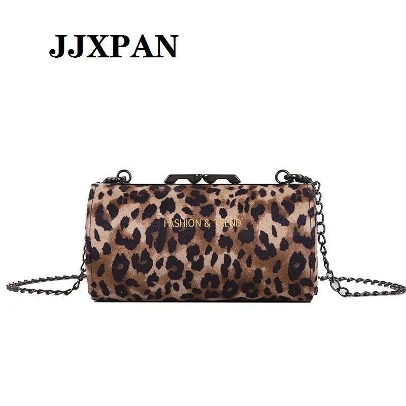 

Fashion Leopard Bags for Women 2019 Cylinder Chain Crossbody Female Messenger Shoulder Bag High Quality Ladies Handbag