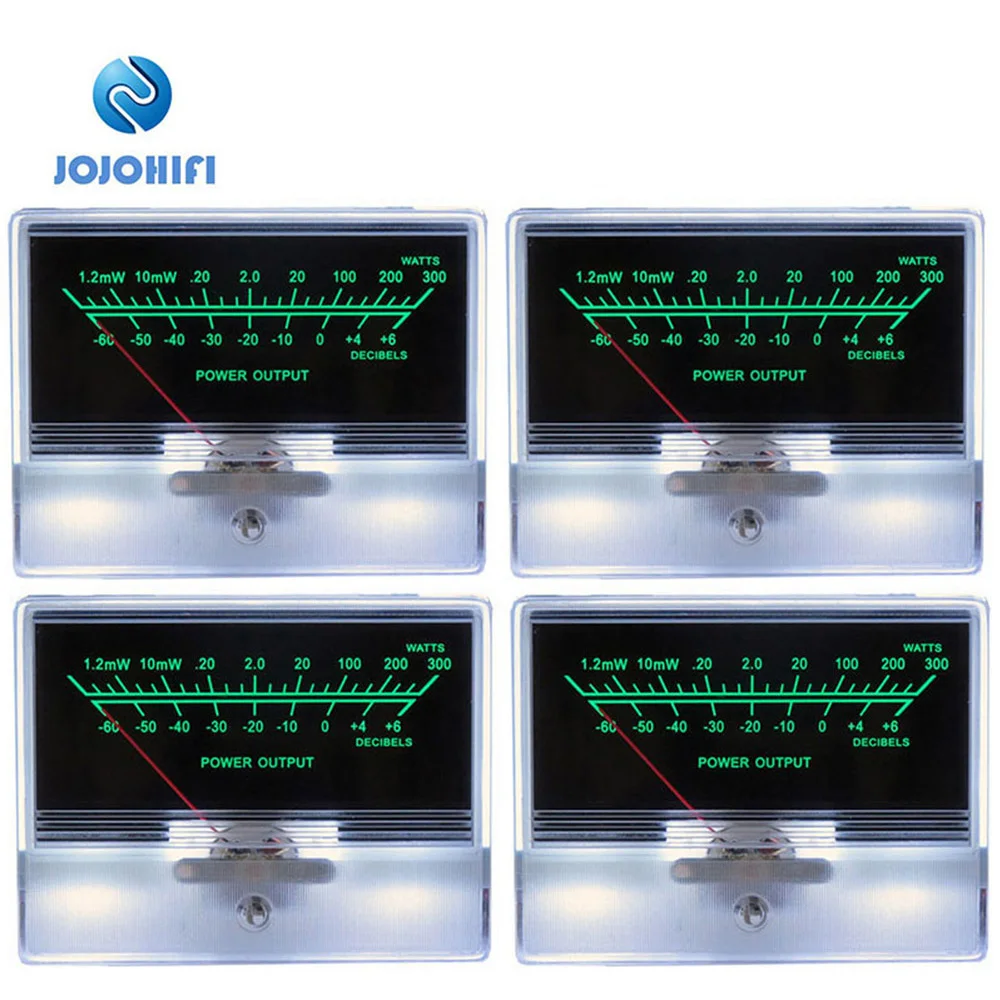 4pcs TN-90 Pointer VU Meter Head Table Pre-stage Tube Amplifier DB Sound Pressure With Backlight Power Amplifier Board 4pcs high precision p 97 vu meter panel tube amplifier preamp vu db power peak level meter sound pressure strap with backlight