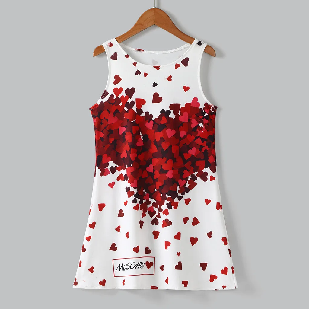 Valentines Day Dress Girl Summer Dresses For Kid Clothes Fashion Toddler Casual School vetement ado fille | Детская одежда и обувь