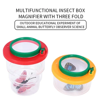 Skup Nowy Dom Szkło Powiększające 8X 5X Student Przenośny Wielofunkcyjny Motyl Pająk Owad Box Lupa Lupa