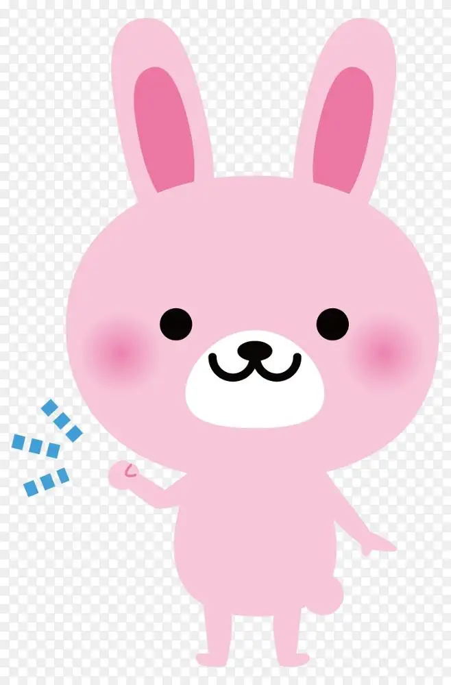 兔子免费摄影第一泵插画-粉红卡通兔