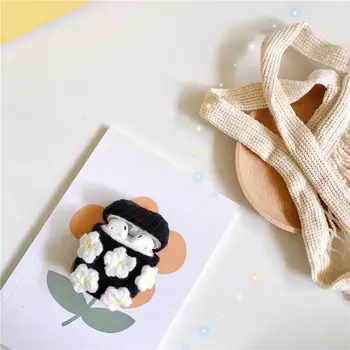 

For AirPods Case Knitting Flowers Protective Cover Wireless Earphone Case