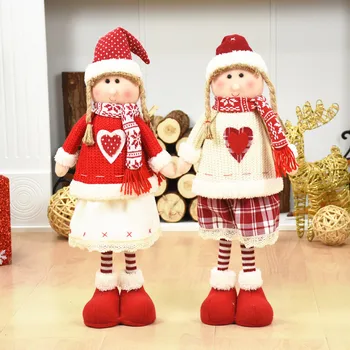 

Female Doll Home Christmas Decorations Cute Counter Decoration Christmas Home Decoration Yellow Braided Christmas Tree Ornaments