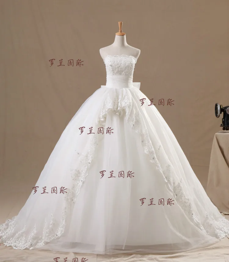

free shipping bride Cheap robe de soiree 2016 new fashion casamento vestidos de noiva bow wedding Dresses bridal ball gown