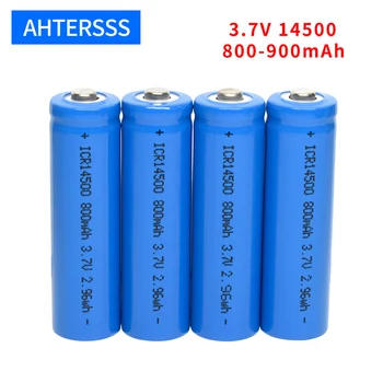 

14500 3.7v AA rechargeable battery li-ion lithium battery 800-900mAh