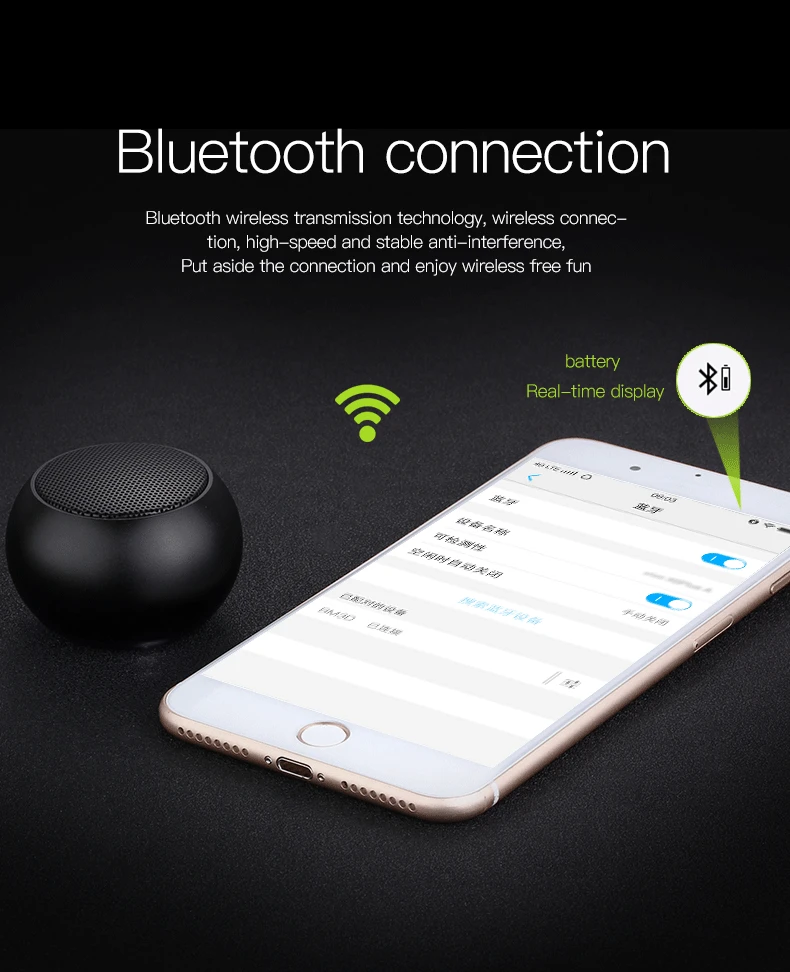 Мини Bluetooth динамик маленький стальной сабвуфер с функцией TWS док-станции для компьютера мобильных телефонов
