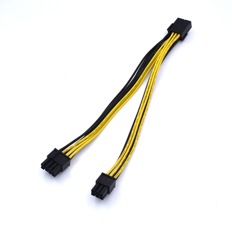 18AWG 8 Pin PCI E до 8(6 + 2)pin 6pin сплиттер адаптер питания кабель для видеокарты GPU 6pn