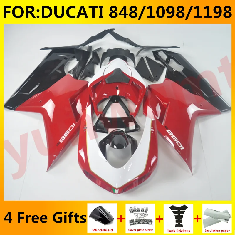 Новинка комплект обтекателей для мотоцикла из АБС-пластика подходит DUCATI 848 1098 1198