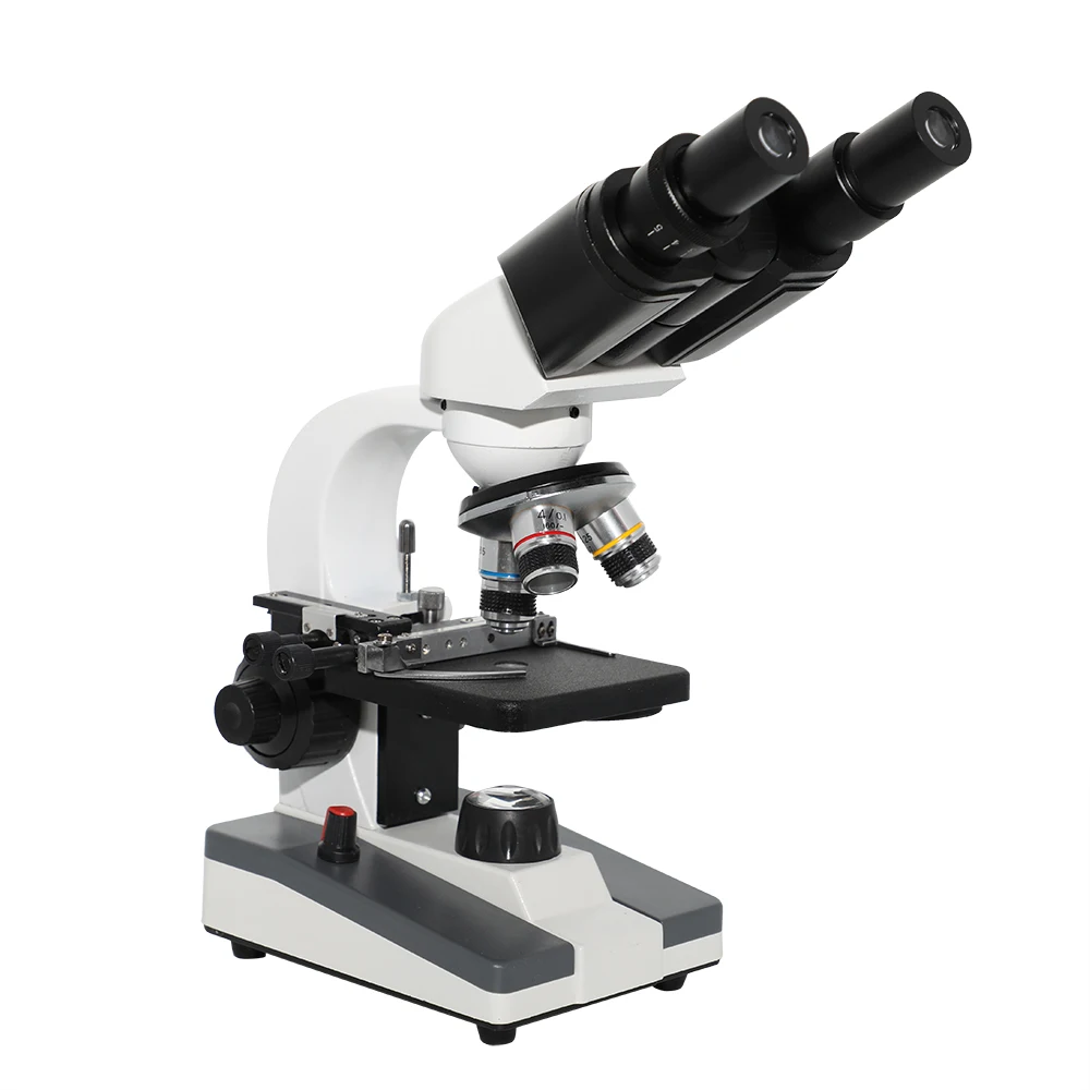 Со встроенным аккумулятором XP902 бинокулярный Биологический микроскоп 40-640X светодиодный Студенческий микроскоп