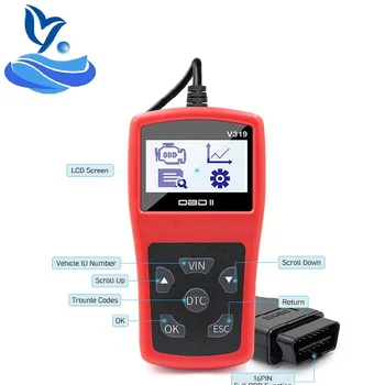 

Code reader V319 obdii/eobd read/clean fault code obd obd2 v319 ELM327 Car Auto Diagnostic Tool obd2 Scanner VS ELM 327 V1.5