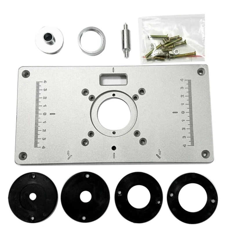 

HLZS-1pc/set NEW 700C Aluminum Plate Insert Rings Wood Router Table For Woodworking Trimmers Routers DIY Engrving Machine