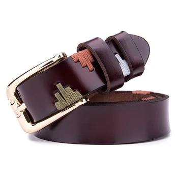 

Women Thin Belts Simple and Versatile Cowhide Leather Women's Car Suture Belt Trend Fashion Casual Jeans Women Belt 2020 New