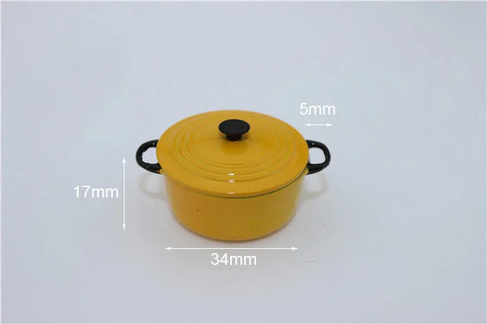 yellow 1:12 Кукольный домик Миниатюрный Мини суповый горшок чаша аксессуары для кукол игрушки для леса животных Семья коллекционный подарок - Цвет: yellow
