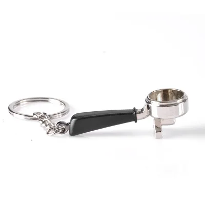 Black Handle Креативный бариста, брелок для кофе, ручка машины для кофе, Moka Pitcher, брелок, портативная кофейная посуда, аксессуары для приготовления эспрессо, подарок - Color: Black Handle
