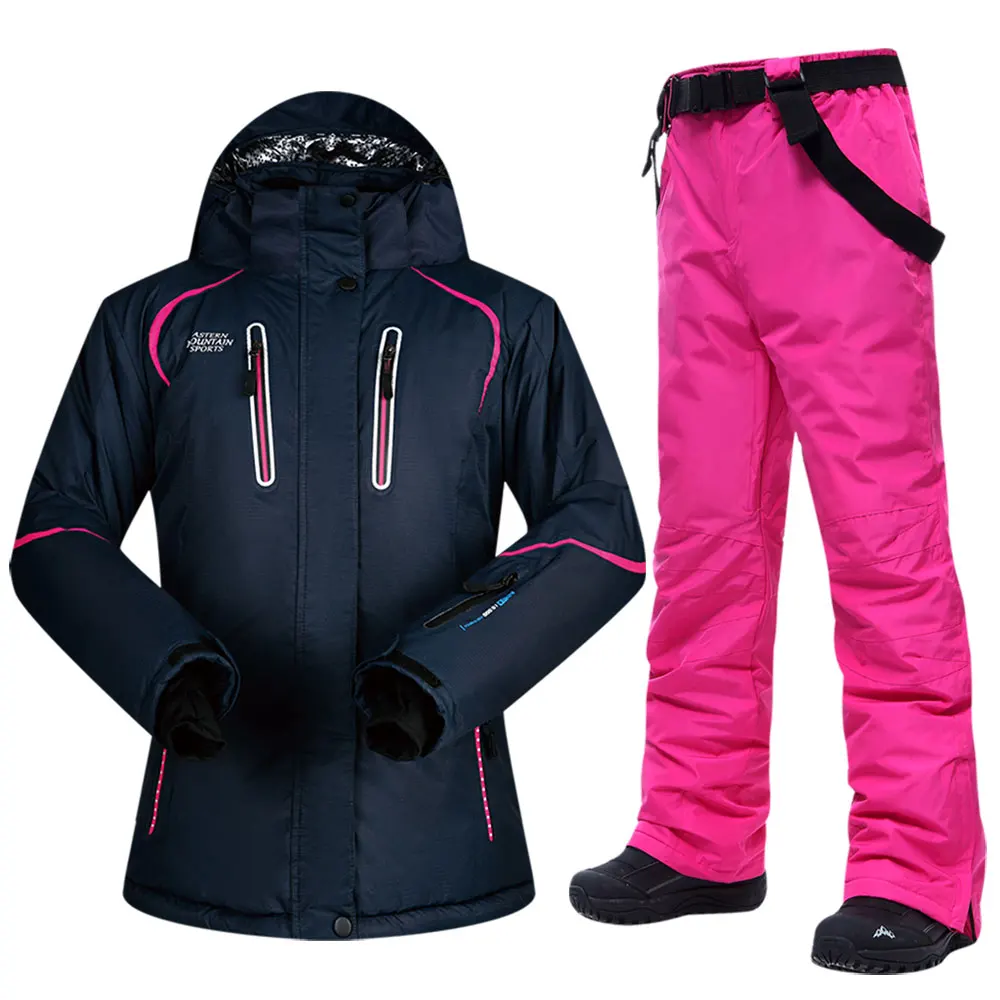 Roupa-de-inverno-feminina-ski-jaqueta-e-cal-a-super-quentes-prova-de ...