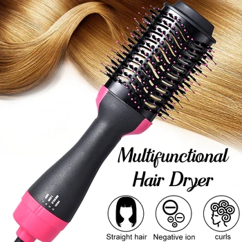 

2400W 3 in 1 Third Gear One Step Hair Dryer Volumizer Negative Ion Generator Hair Straighten Salon Hot Air Paddle Styling Brush