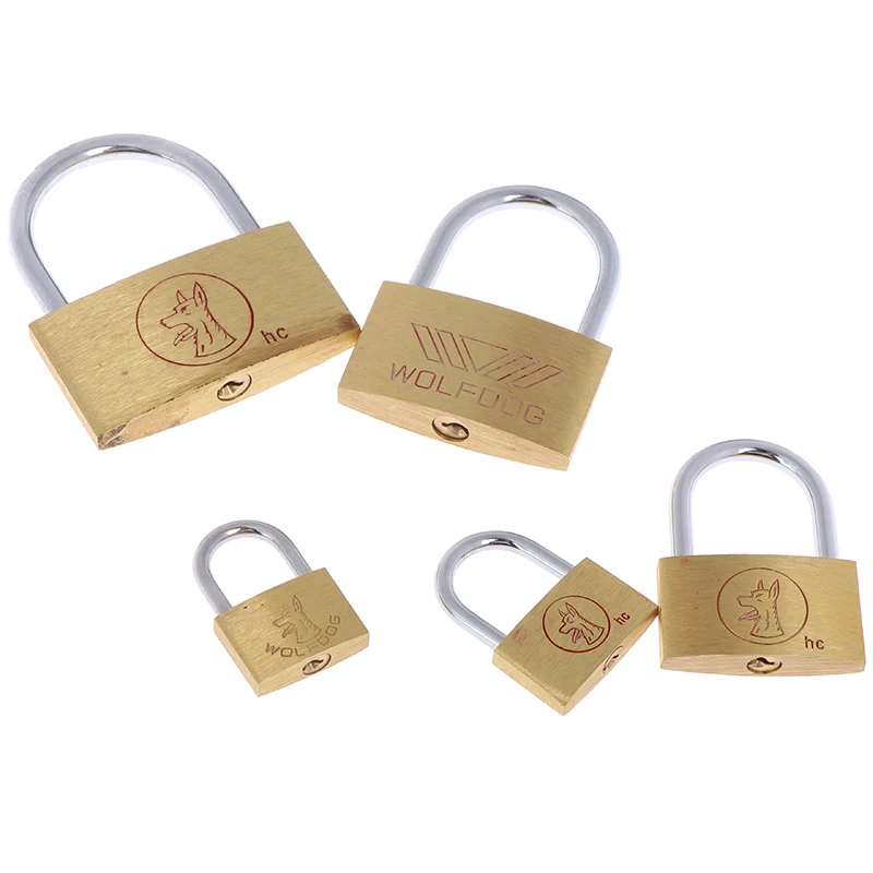 25 мм 30 40 50 60 латунный навесной замок голова волка багаж чемодан ворота медный с 3