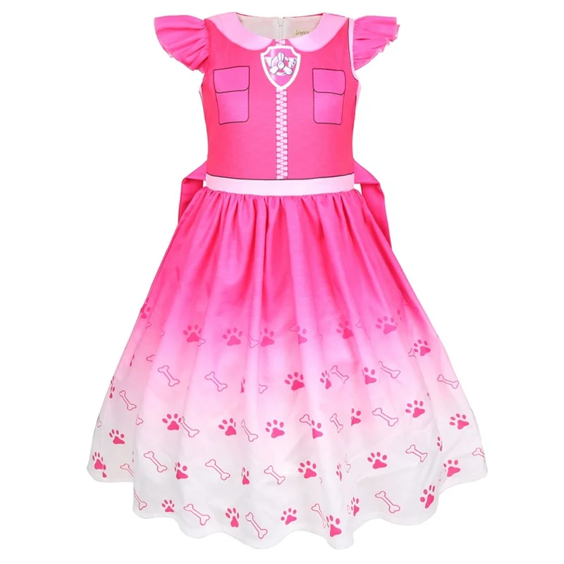 

Kids Dresses for Girls Kids Carnival Clothing Children Patrol Dogs Cosplay Costume Girl Halloween Party Role Play Skye Dresses