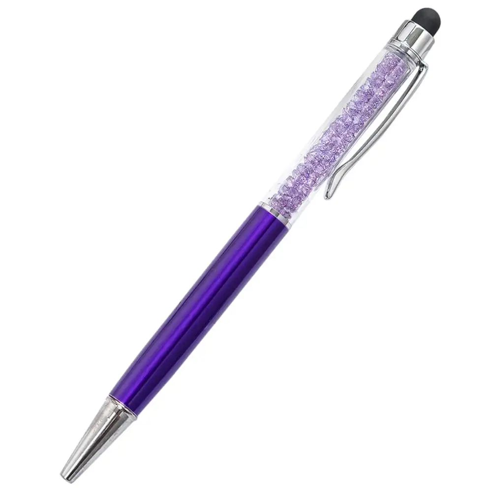 0,5 мм 26 цветов, милые ручки с кристаллами, алмазная ручка, стразы, шариковые ручки, канцелярские стилусы, сенсорная ручка, маслянистая черная заправка - Цвет: 23