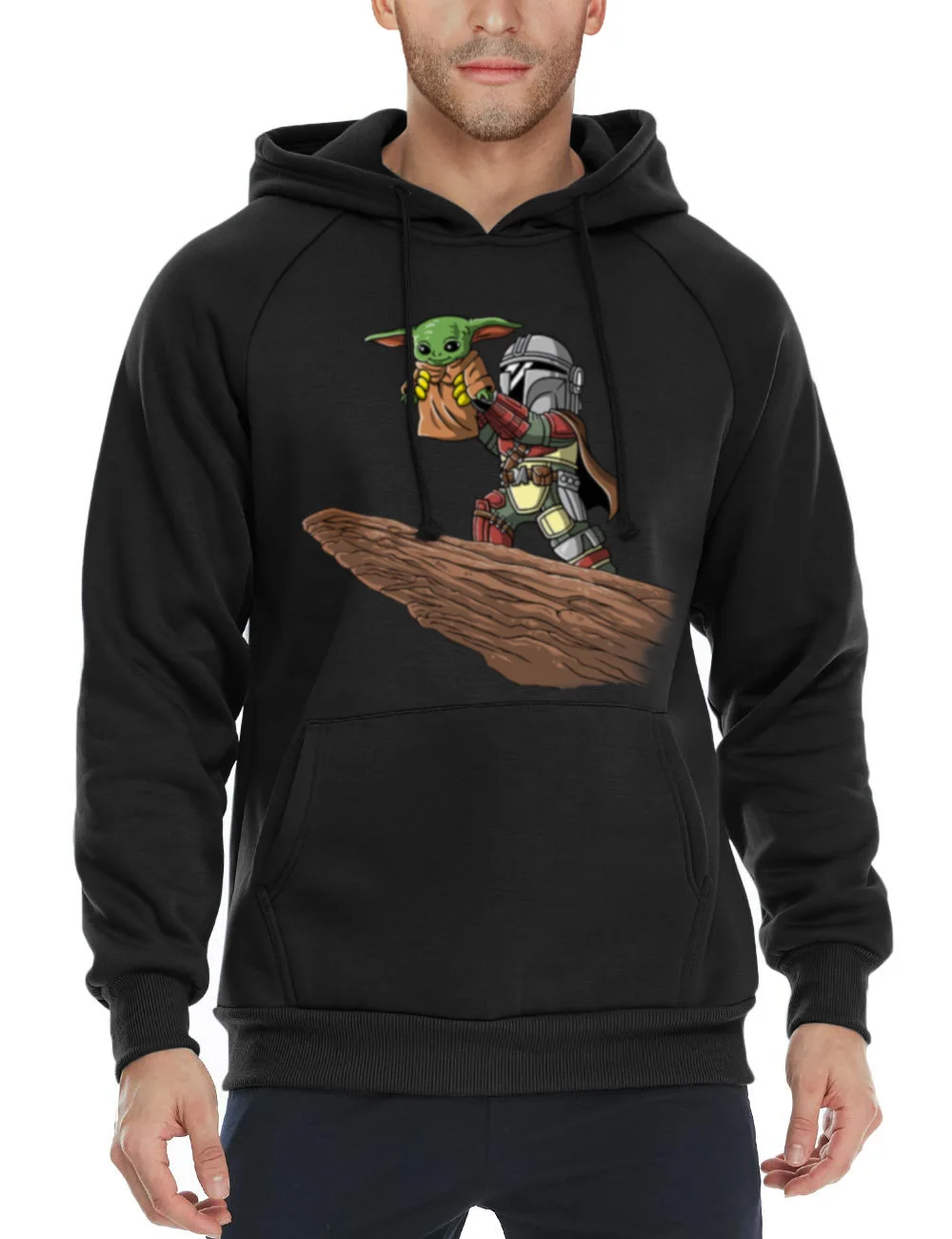 Skup Innowacyjny projekt odzieży męskiej Mandalorian Star Wars prezent dla fanów Clever Baby Yoda bluzy męskie topy Xmas płaszcz męski