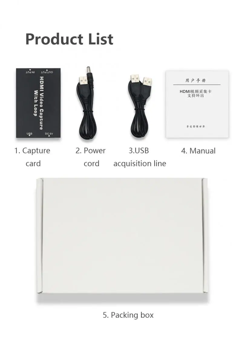 Карта видеозахвата 4K 1080P HDMI USB 2 0 с микрофоном и аудиовыходом|DVR-карты| |