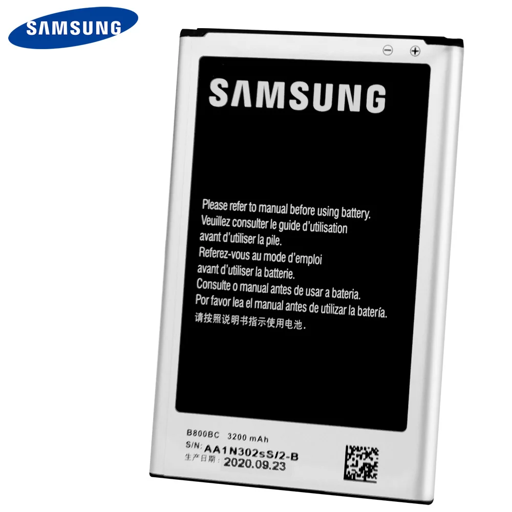 Оригинальный аккумулятор Samsung B800BC B800BE для GALAXY NOTE 3 N9006 N9005 N900 N9009 N9008 N9002 Note3 с NFC 3200