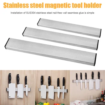 

Stainless Steel Magnetic Cutter Rack Non-drill Wall Mounted Cutter Holder for Kitchen LXY9