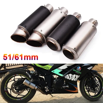 

51mm 61mm motorcycle with DB killer exhaust pipe Exhaust Pipe Muffler For Kawasaki Z300 VERSYS 300X NINJA 300 NINJA 250R ZX636R